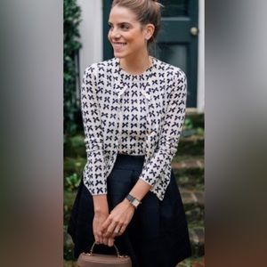 J Crew Jackie bow wool cardigan size XS